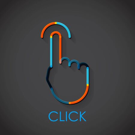 Finger click logo, business concept, vector.のイラスト素材