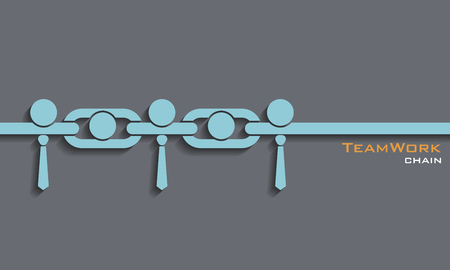 Teamwork concept partner in chain, vectorのイラスト素材