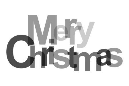 Colorful modern text Merry Christmas, celebration greeting card, vector artのイラスト素材