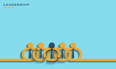 Leadership chain concept, vectorのイラスト素材