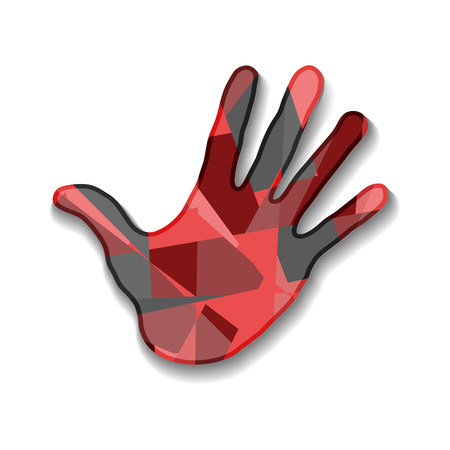 Colorful hand illustration.のイラスト素材