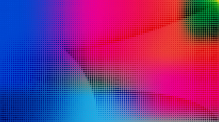Halftone modern abstract pattern vector background. Vibrant gradient holographic neon colors. Concept pop art. Minimal surrealism background.のイラスト素材