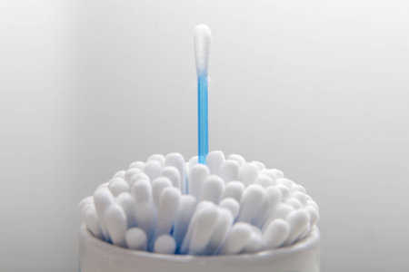 Close-up Cotton swabsの写真素材