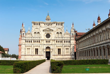 Certosa of Pavia medieval church and monastery in Pavia, Italyの写真素材