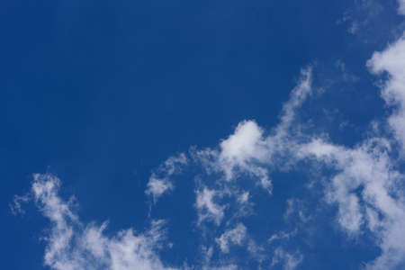 Blue sky and clouds with copy spaceの写真素材
