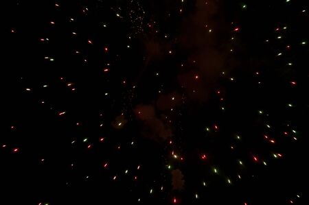 a picture of a beautiful firework in dark skyの写真素材