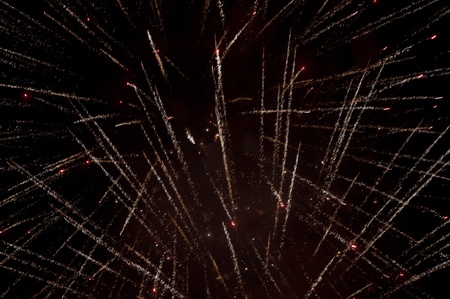 a picture of a beautiful firework in dark skyの写真素材