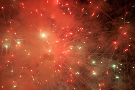 a picture of a beautiful firework in dark skyの写真素材