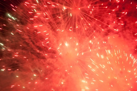 a picture of a beautiful firework in dark skyの写真素材
