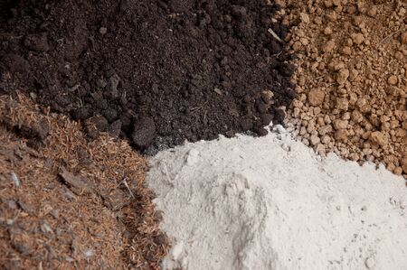a picture of a mixed soil with sandの写真素材