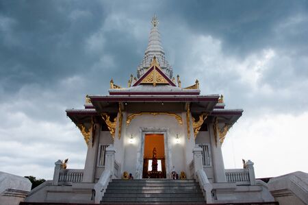 Shrine of the city god in yala city, thailand in the eveningの写真素材