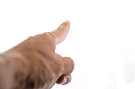 a picture of a finger pointの写真素材