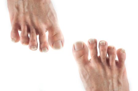 a picture of a foot isolate white backgroundの写真素材