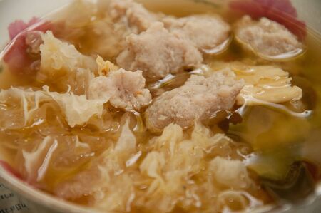 a picture of delicious thai food on dishesの写真素材