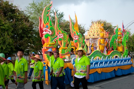 YALA, THAILAND - OCTOBER 13: Unidenified yala male  walk for Monk's ship parade in Monk's Ship...