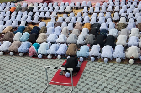 YALA, THAILAND - OCTOBER 29:Unidentified yala Musim men pray for Allah for ceremony in pray for...