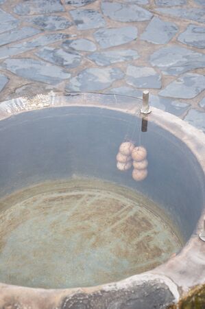 hot water stream puddleの写真素材