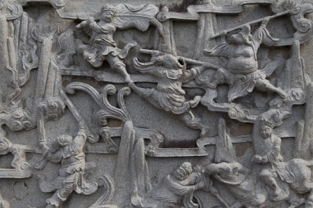 Genting Highlands, Malaysia - SEPTEMBER 6:  Wall Art and statue of Buddha Story at Chin Swee Caves...