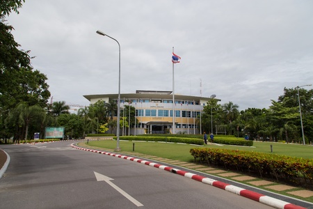 Ayutthaya, Thailand - July 19: PTT research and technology institute central building architecture...