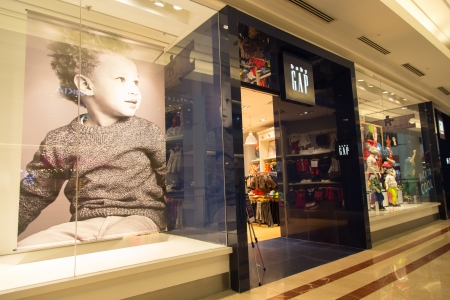 KUALA LUMPUR, MALAYSIA - SEP 27: GAP shop in Suria Shopping Mall on September 27, 2013 in Kuala...