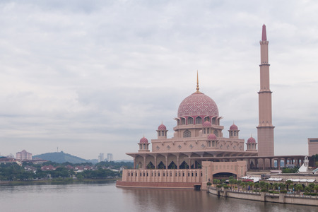 Putra Mosque located in Putrajaya city the new Federal Territory of Malaysiaのeditorial素材