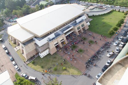 Yala, Thailand - January 16, 2014: Meeting Hall of Yala Rajabhat University, Many events use this meeting hall. One of the biggest meeting hall in Yala.のeditorial素材