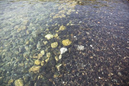 Hin-ngam Island beach has unique beautiful colorful stone