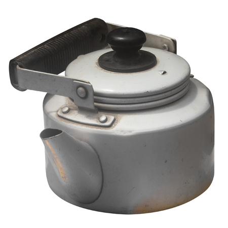 Tea pot isolated on whiteの写真素材