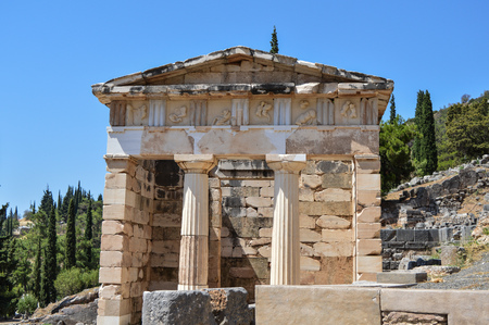 Ancient Delphi Greeceの写真素材