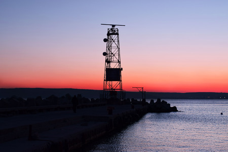 Sunset at the beachの写真素材