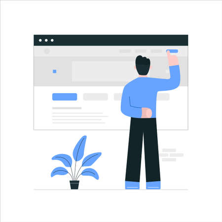 Website usability testing illustration conceptのイラスト素材