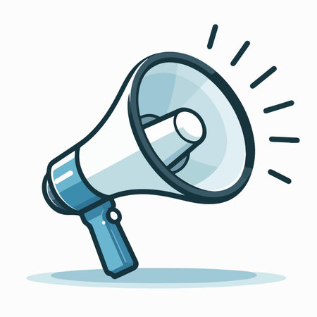 flat design illustration cartoon icon megaphone speakerのイラスト素材