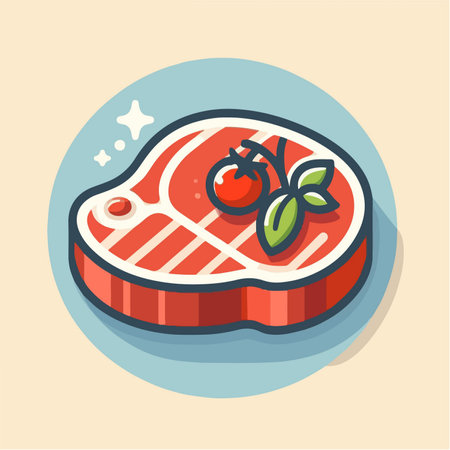 beef steak illustrationのイラスト素材