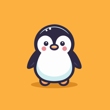 cartoon character an adorable penguinのイラスト素材