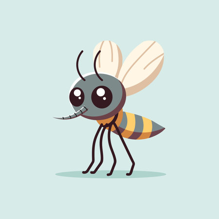 cartoon character of an insect mosquitoのイラスト素材