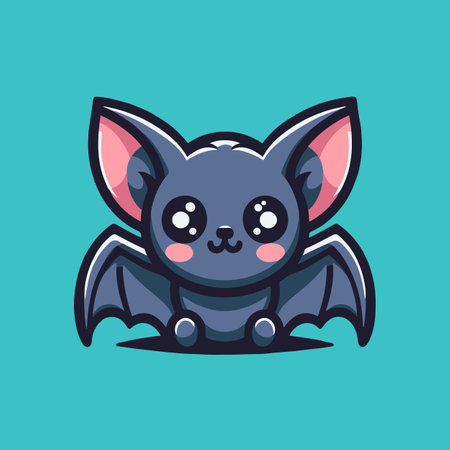 cartoon character a bat a nocturnal animalのイラスト素材