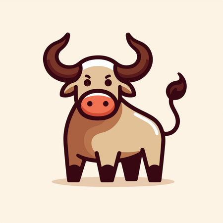 zodiac sign taurus cartoon illustrationのイラスト素材