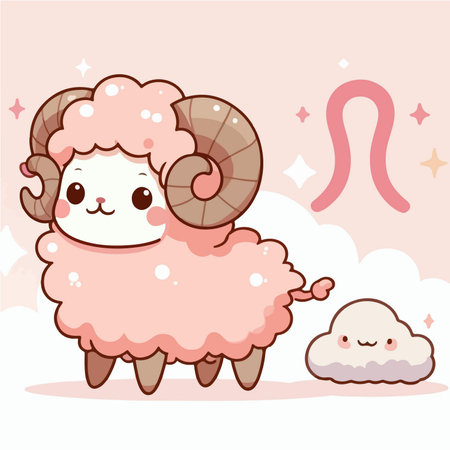 aries sheep goat zodiac signのイラスト素材