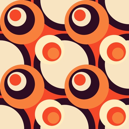 Retro Orange and Brown Fifties Abstract Art Printedの写真素材