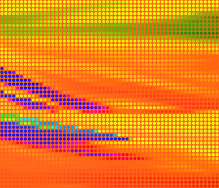 COLORFUL RETRO RAINBOW DOTS ART BACKGROUNDの写真素材