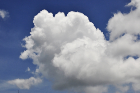 white clouds and blue sky の写真素材