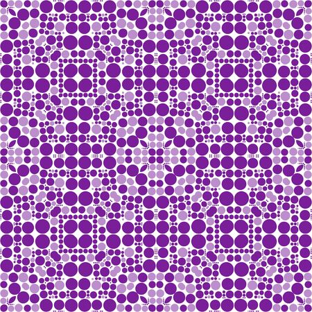Violet Polka Dots Seamless Abstract Background