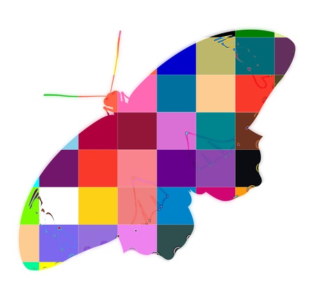 Colorful Butterfly Painting Artの写真素材