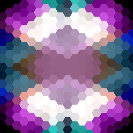 Colorful Mosaic Hexagon Abstract Background For Design