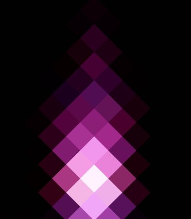 Purple diamond ray light over black backgroundの写真素材