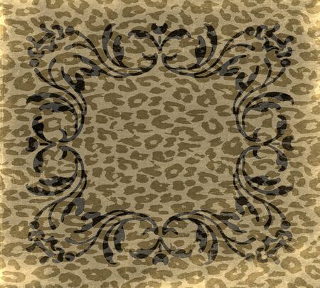 Vintage Antique with Leopard Print Fur