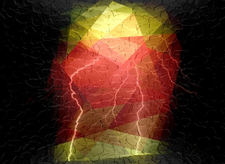 Retro colorful cubism abstract art background