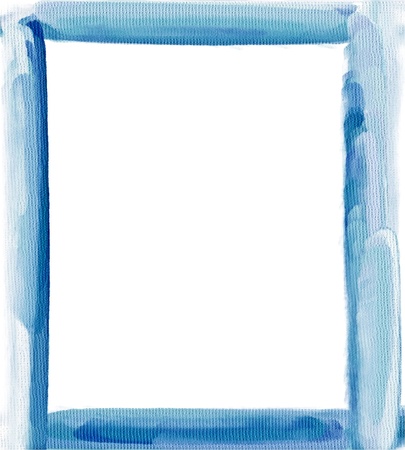 Blue painted frameの写真素材