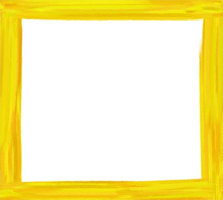 Yellow painted frameの写真素材