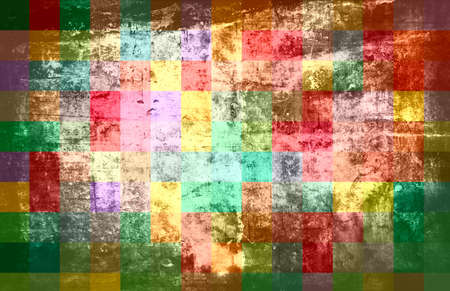 colorful square grunge textured art background の写真素材